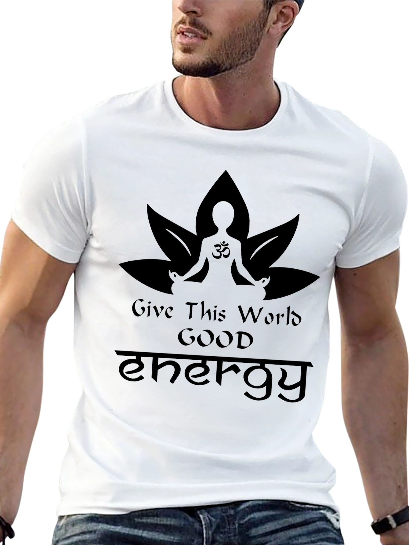 Good Energy Lotus Meditation T-Shirt - Black