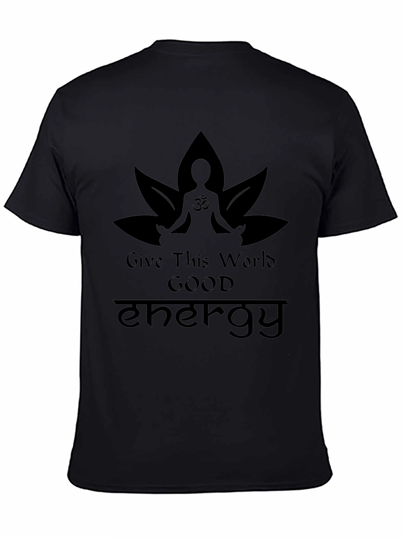 Good Energy Lotus Meditation T-Shirt - Black