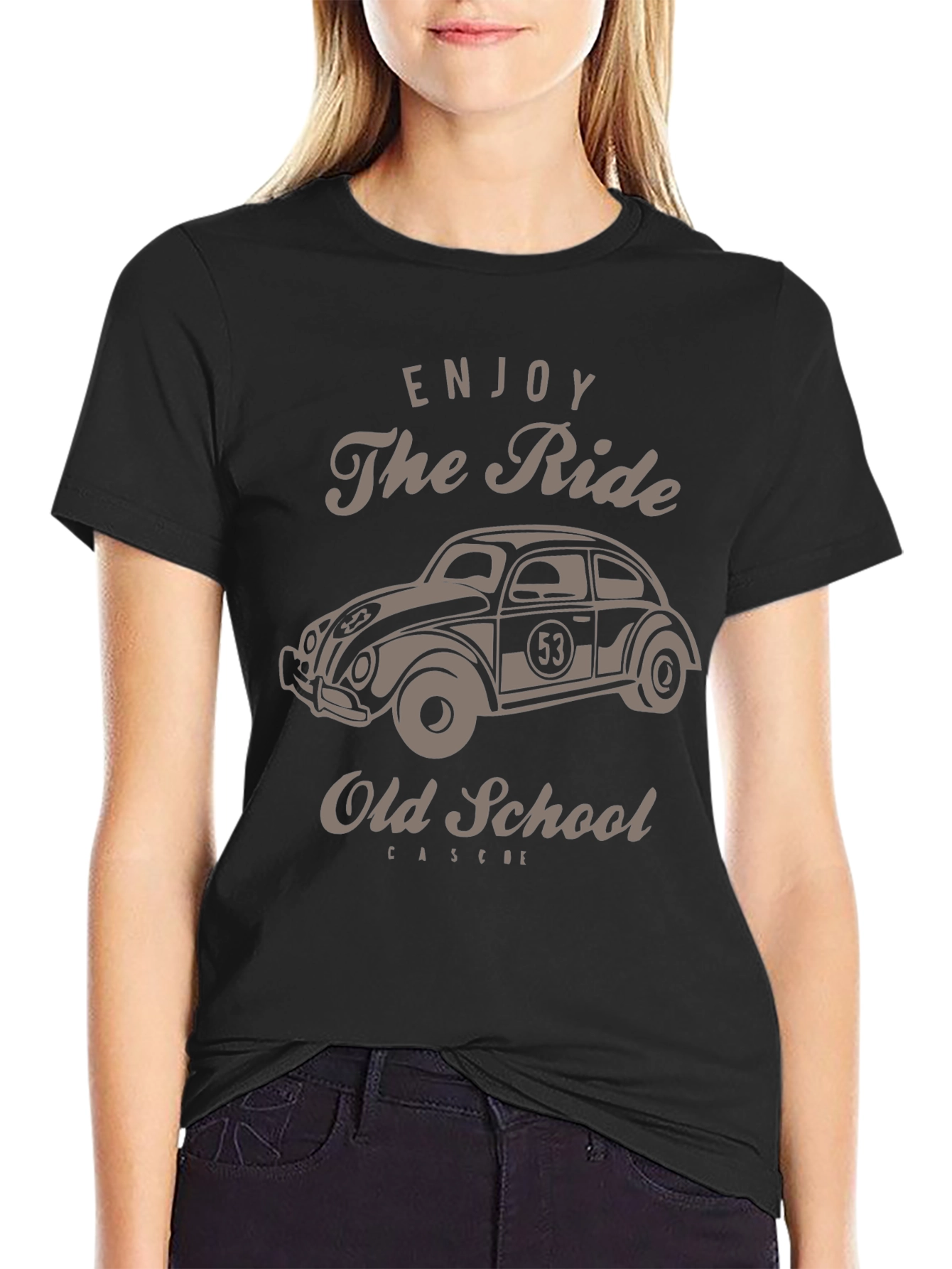 Enjoy The Ride Old School Car Graphic T-Shirt