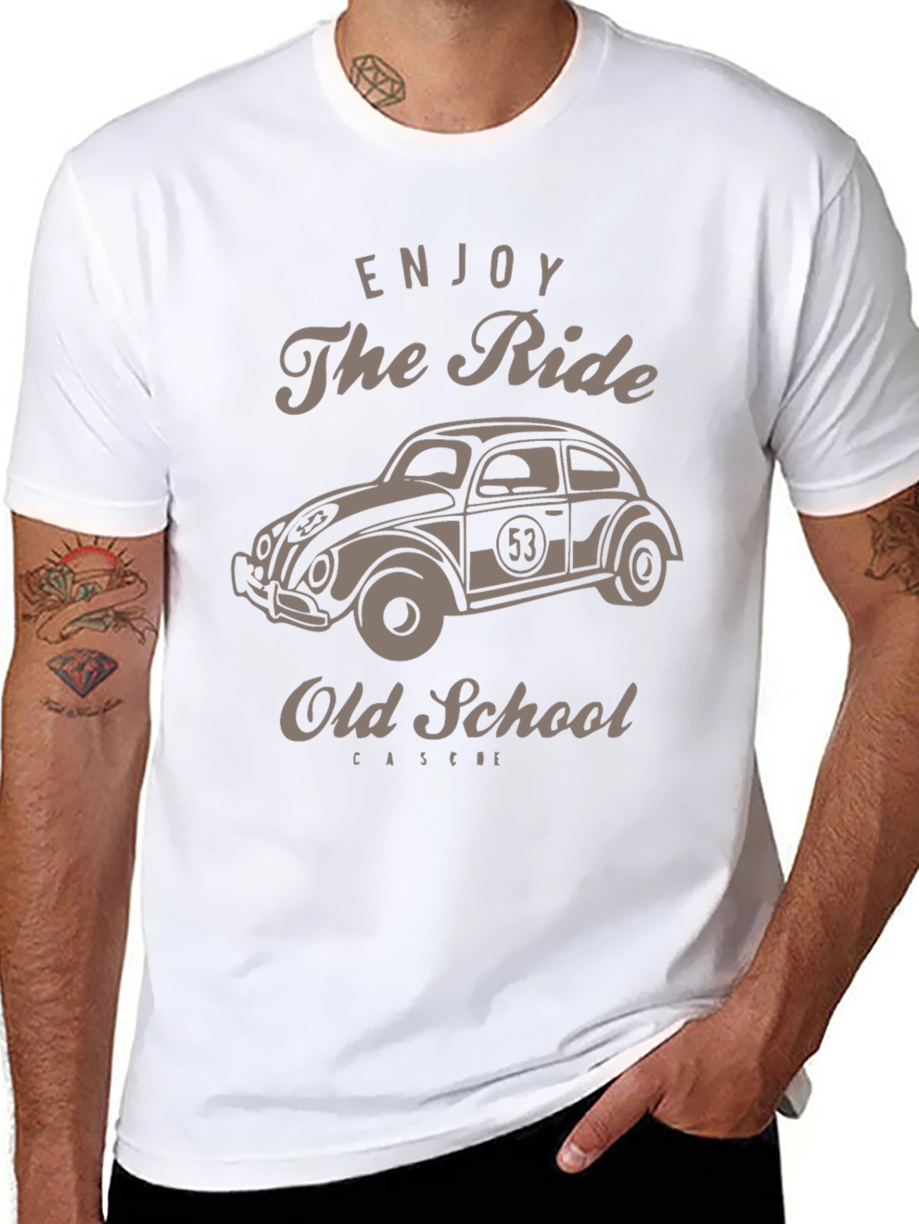 Enjoy The Ride Old School Car Graphic T-Shirt