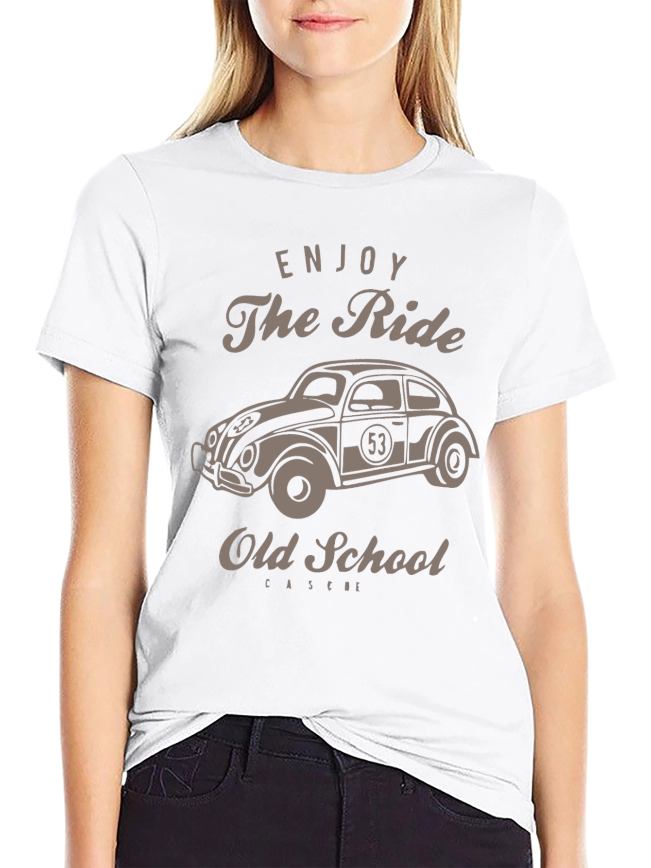 Enjoy The Ride Old School Car Graphic T-Shirt