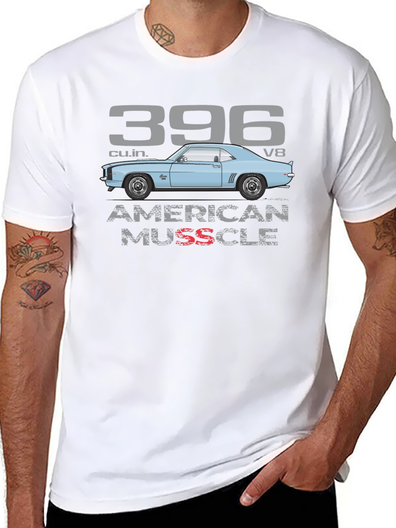 American Muscle Car T-Shirt - 396 V8