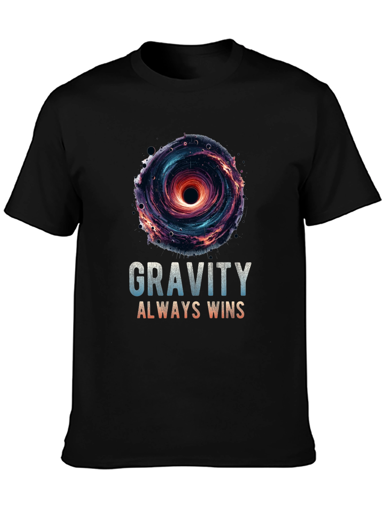 Gravity Always Wins Black Hole Graphic T-Shirt