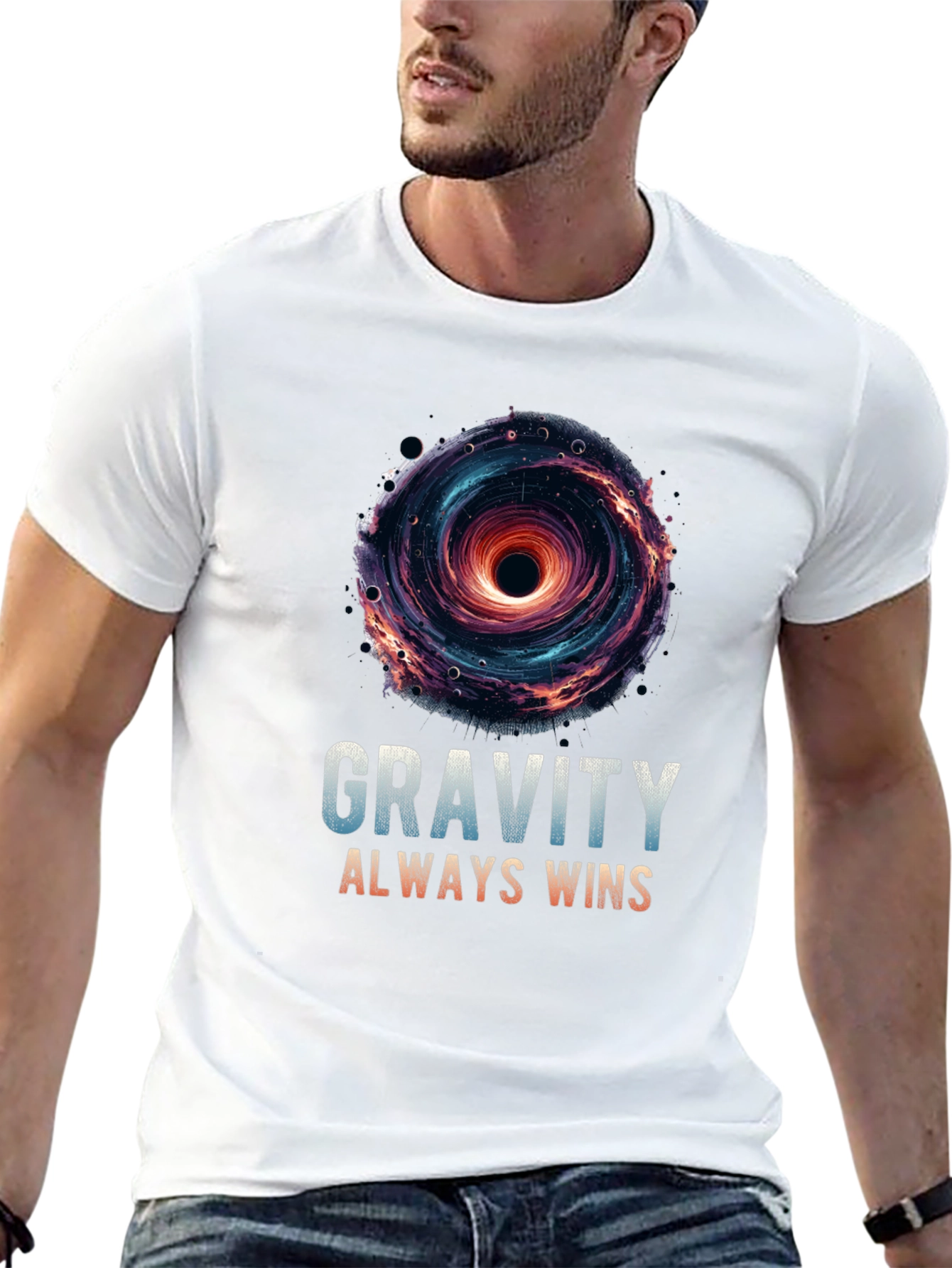 Gravity Always Wins Black Hole Graphic T-Shirt