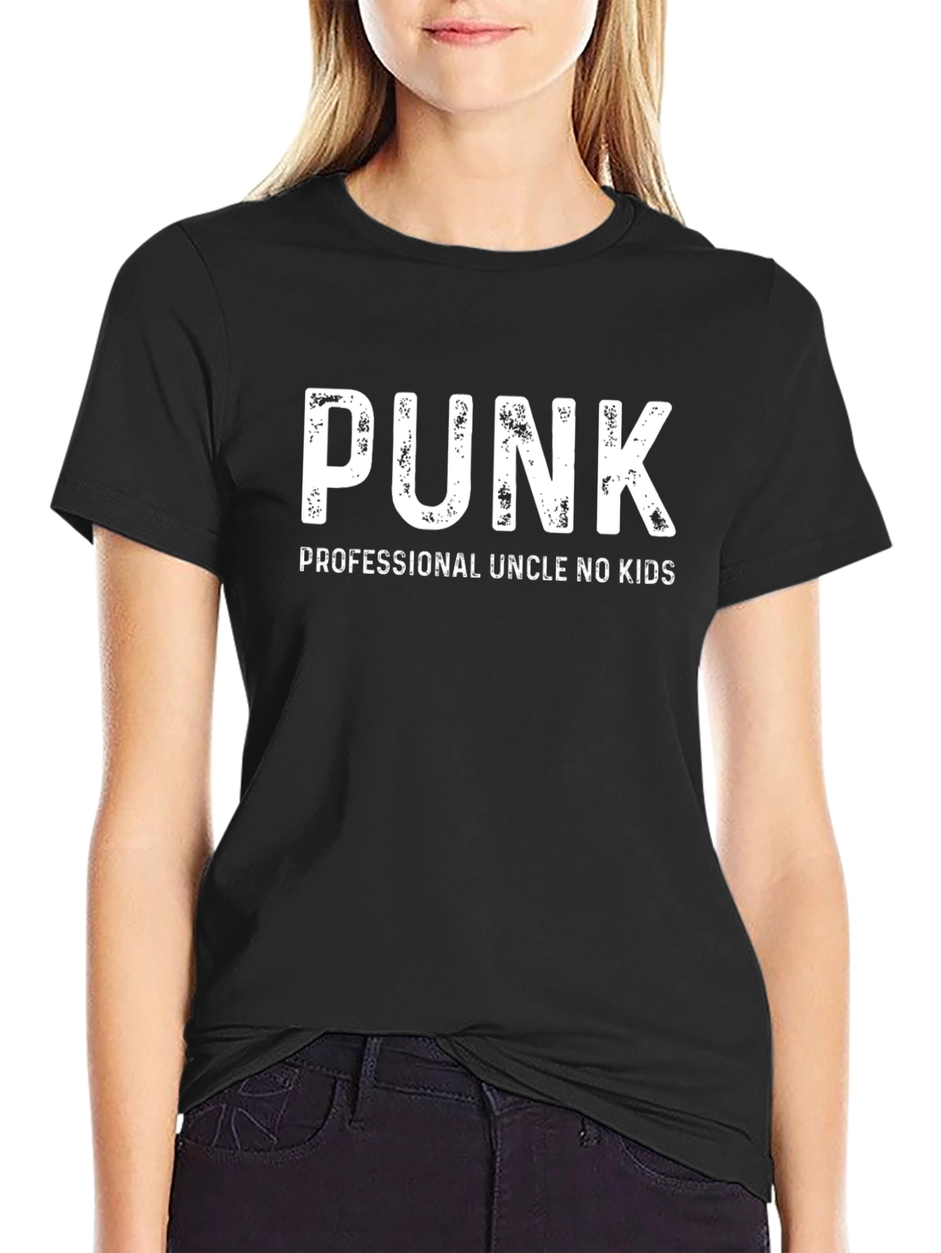 Punk Professional Uncle No Kids Black T-Shirt