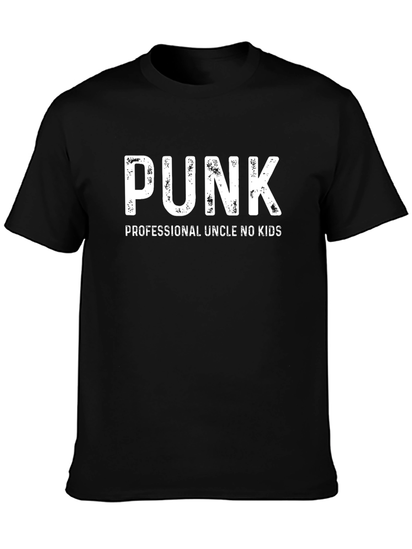 Punk Professional Uncle No Kids Black T-Shirt