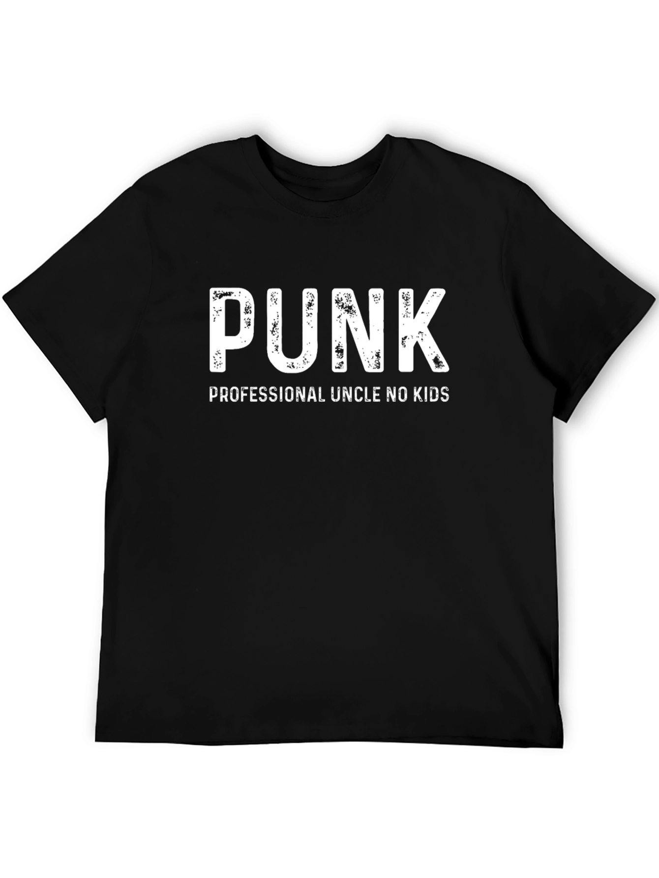 Punk Professional Uncle No Kids Black T-Shirt