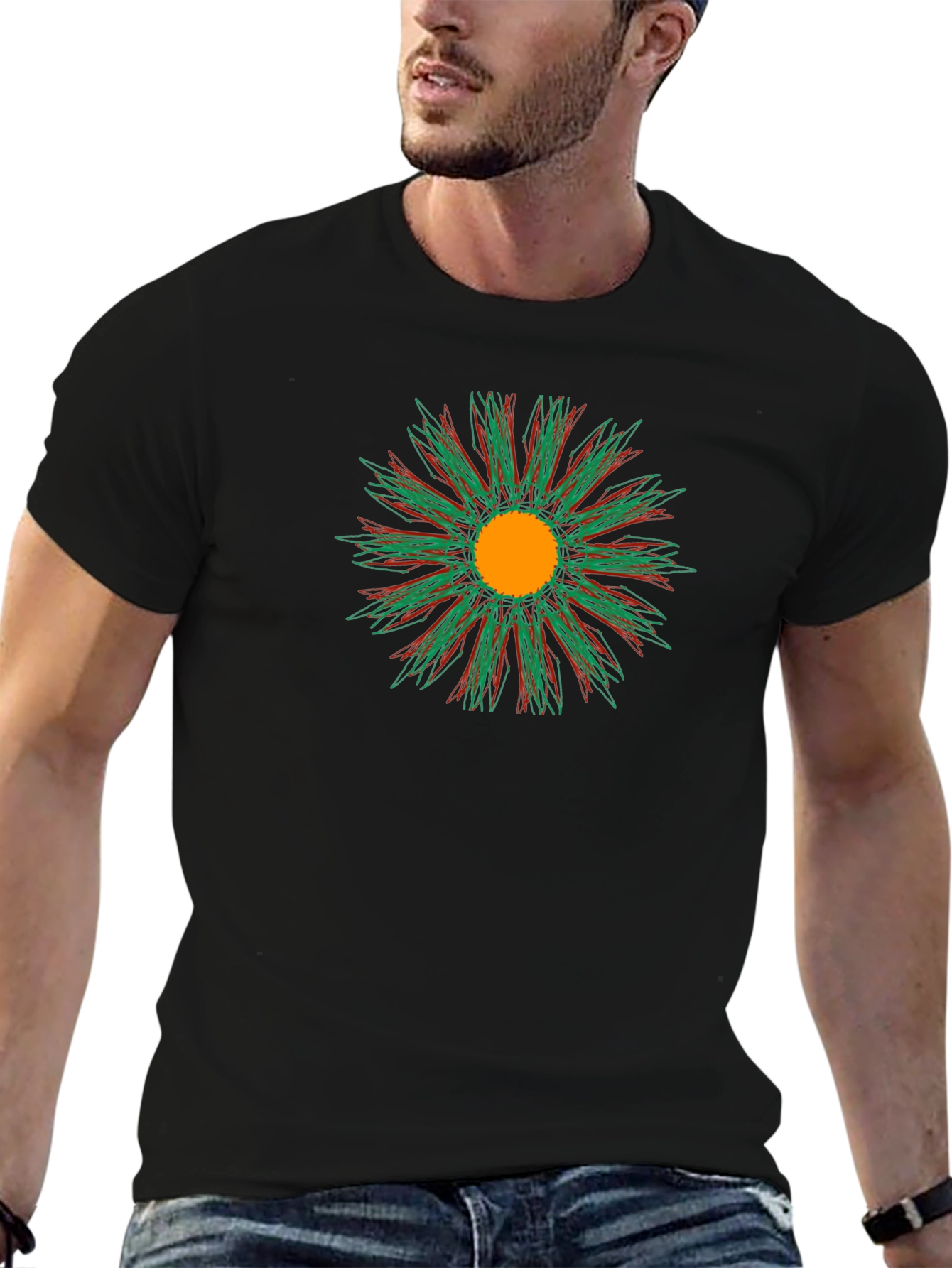 Abstract Floral Tee - Stylish Comfort