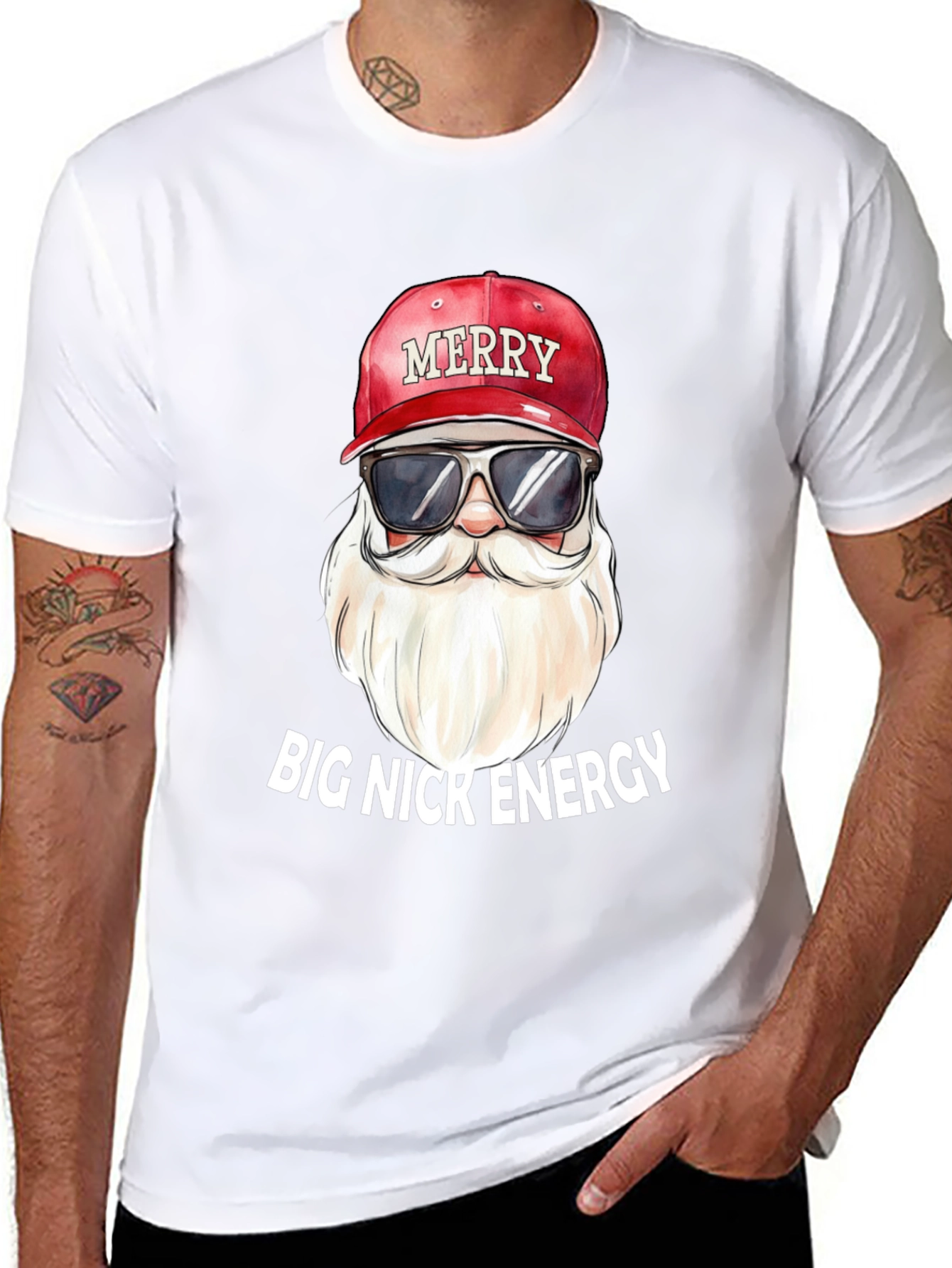 Big Nick Energy Christmas Santa T-Shirt