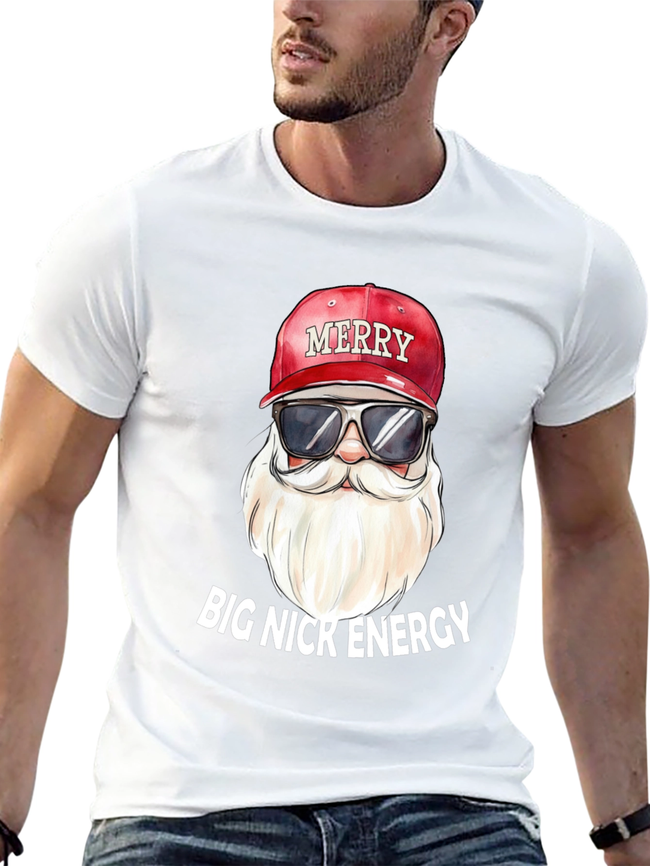 Big Nick Energy Christmas Santa T-Shirt