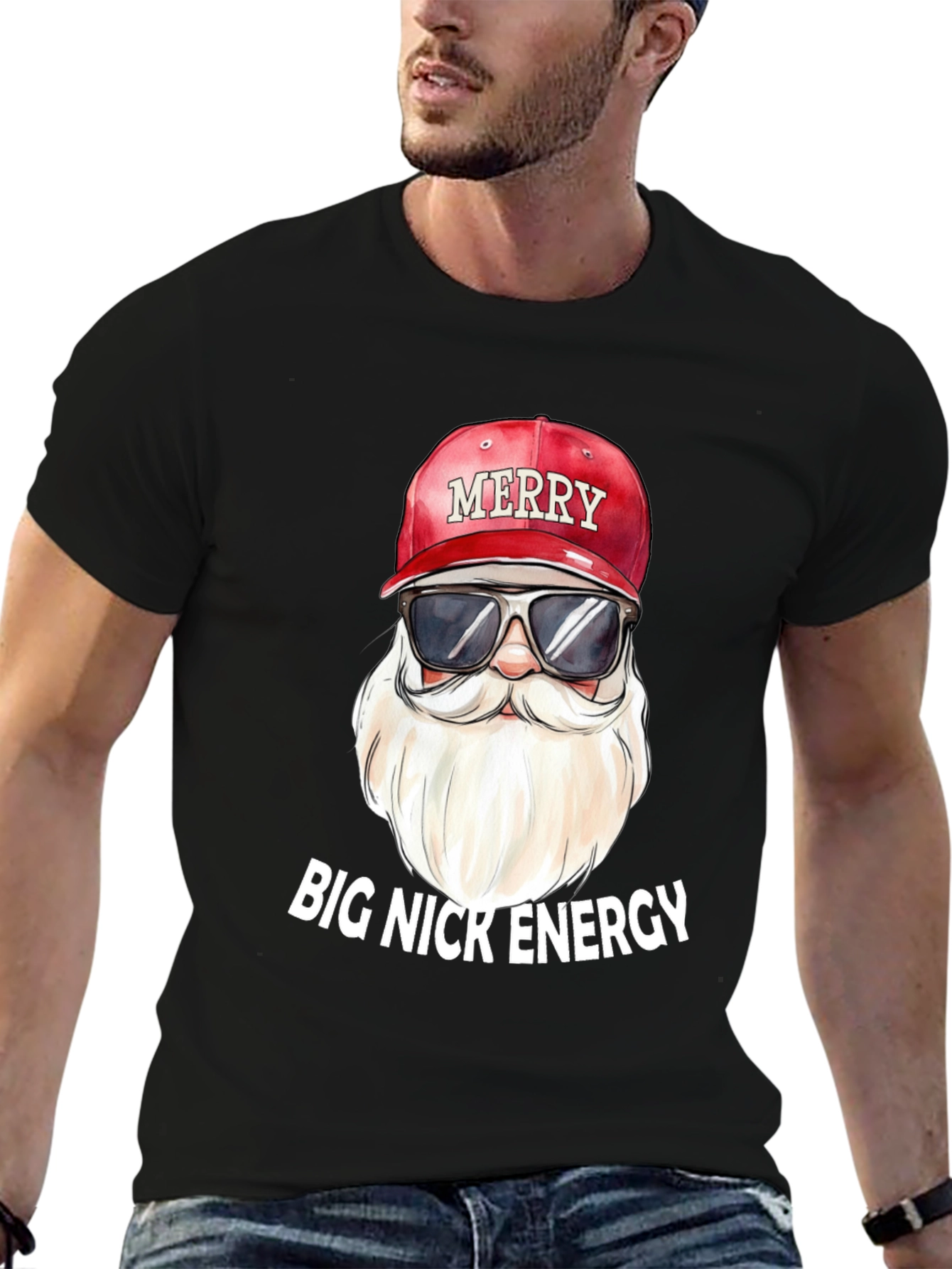 Big Nick Energy Christmas Santa T-Shirt