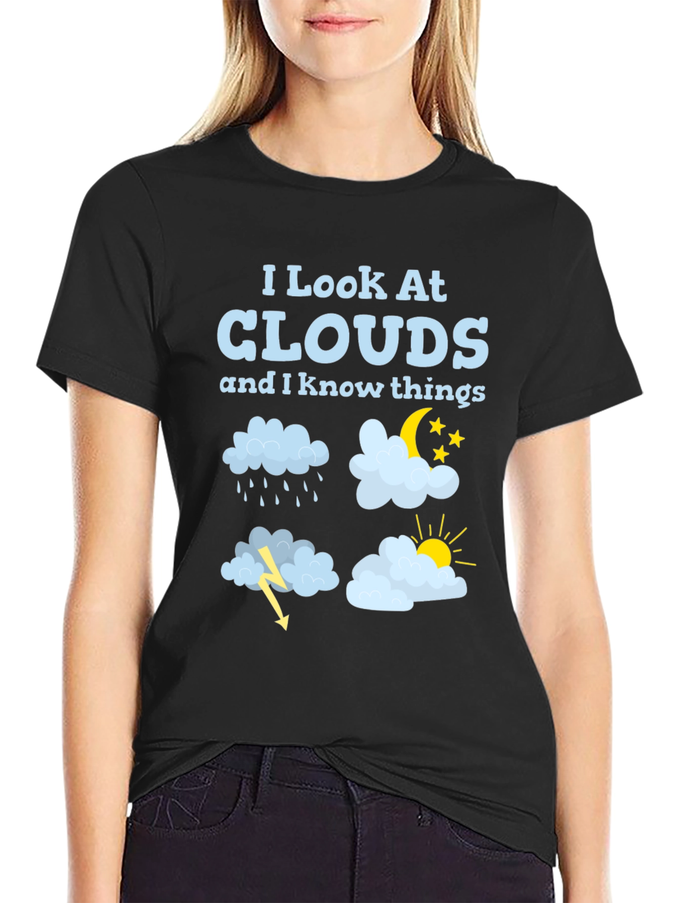 I Look At Clouds T-Shirt Funny Weather Tee