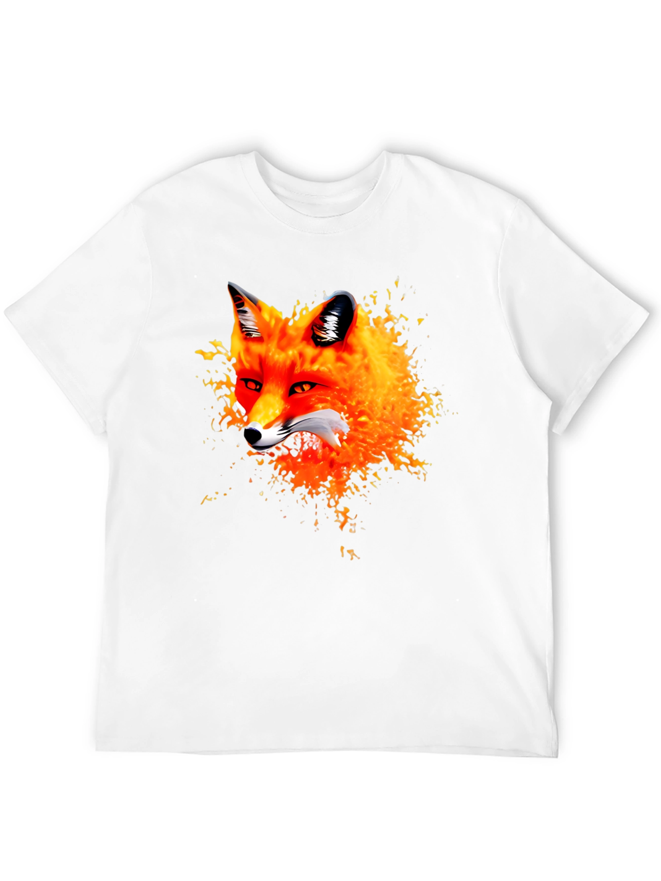 Fox Graphic Black T-Shirt - Artistic Animal Tee