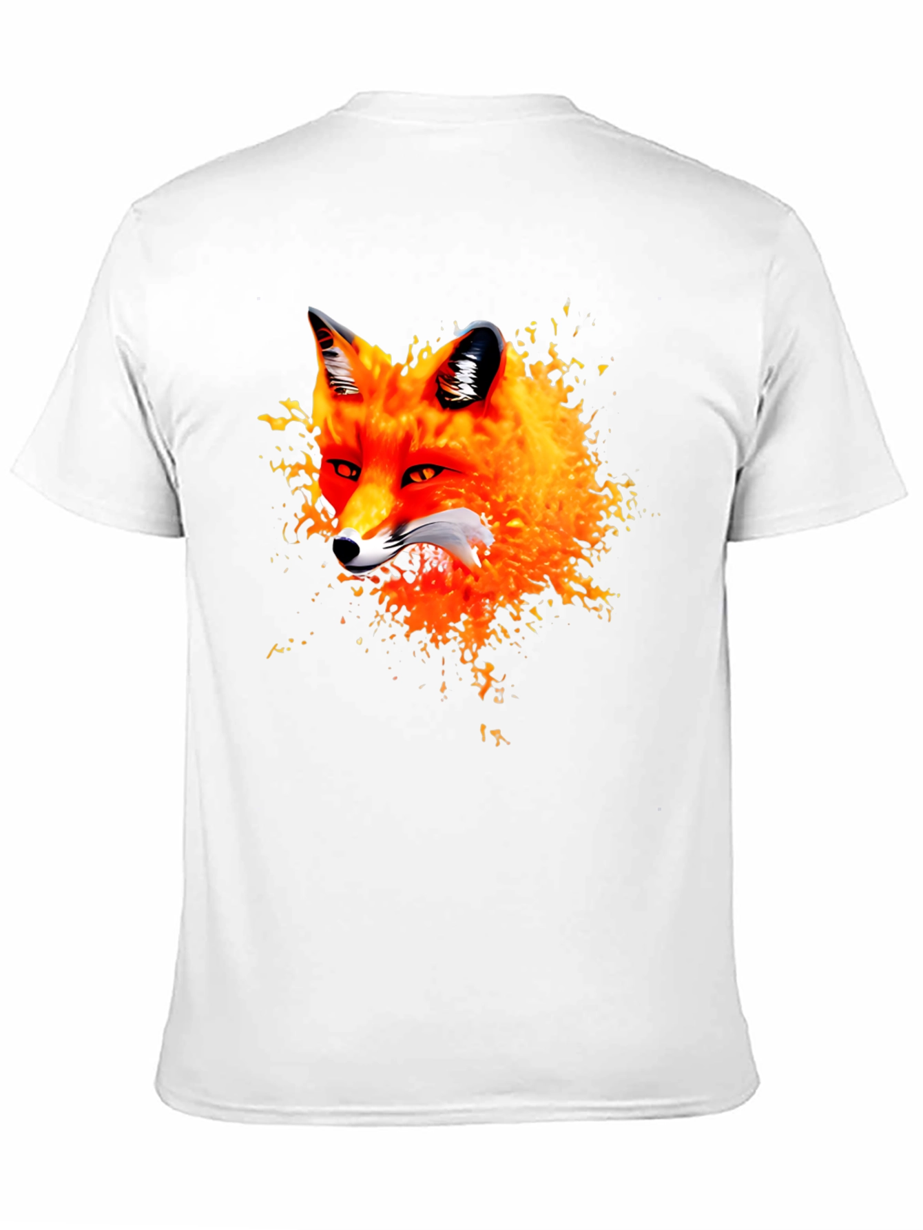 Fox Graphic Black T-Shirt - Artistic Animal Tee