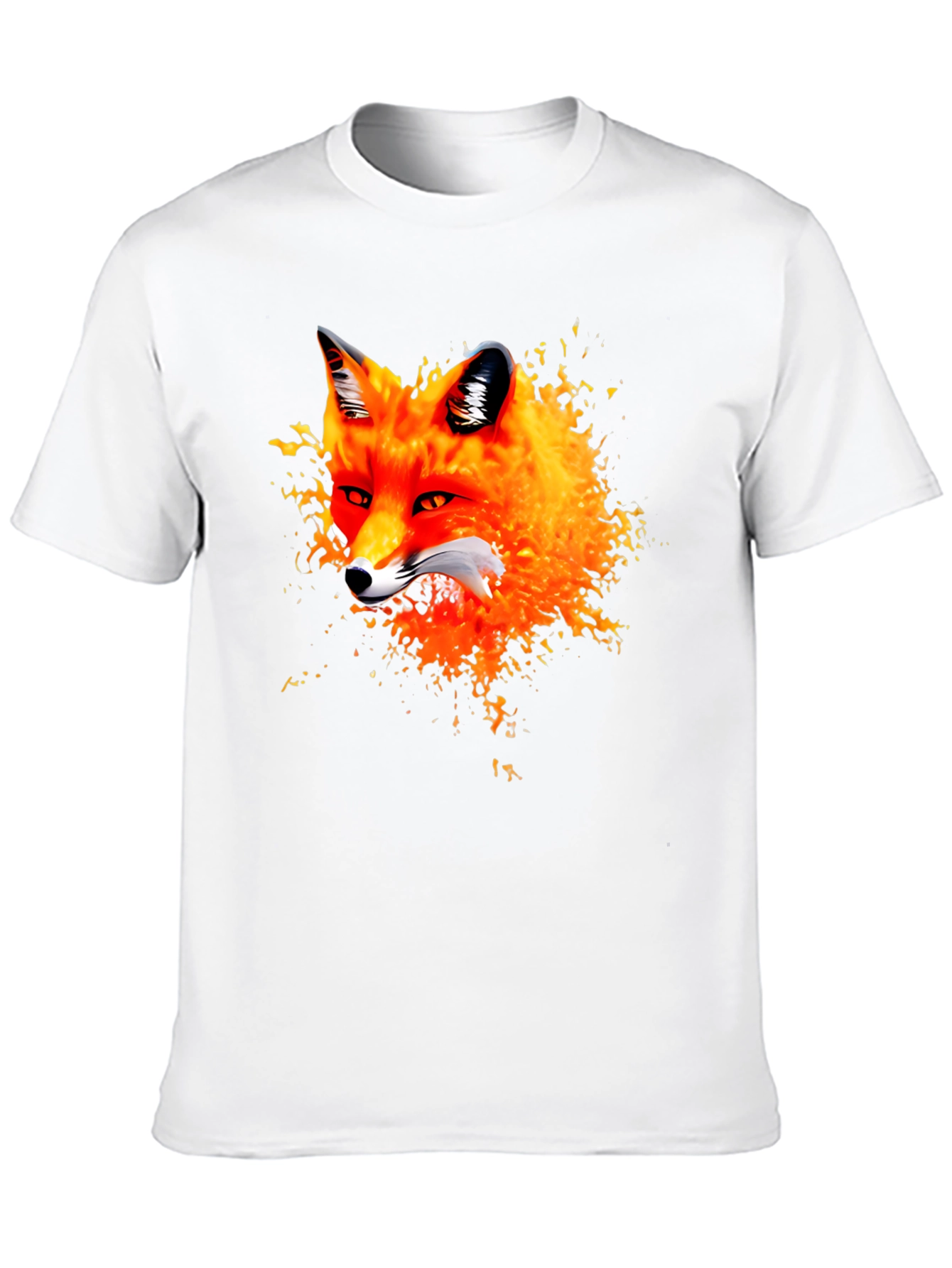 Fox Graphic Black T-Shirt - Artistic Animal Tee