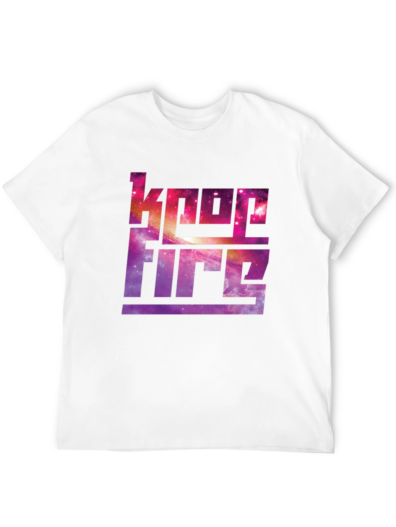 Keep Fire Galaxy Graphic Black T-Shirt