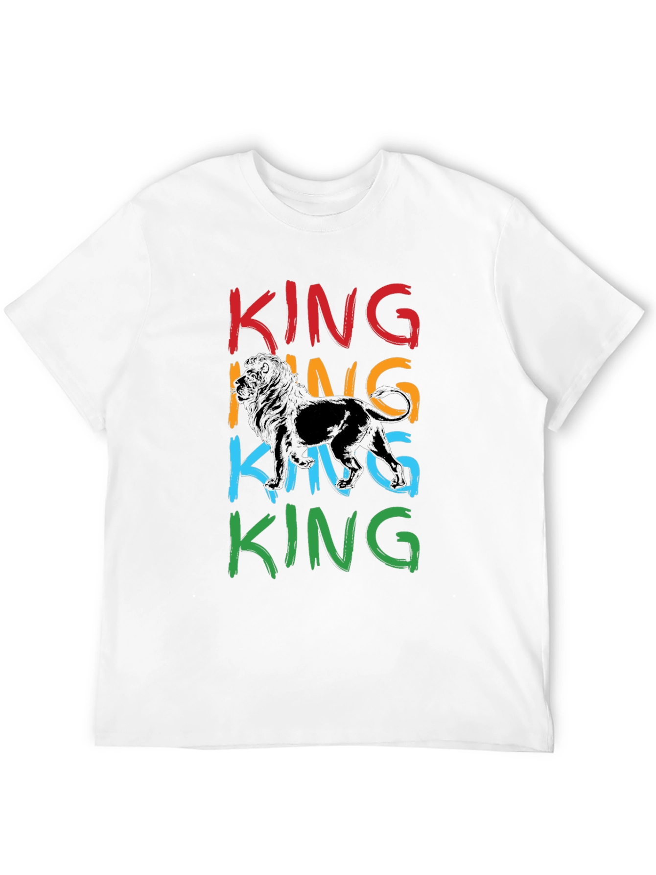 King Lion Graphic Print Mens T-Shirt
