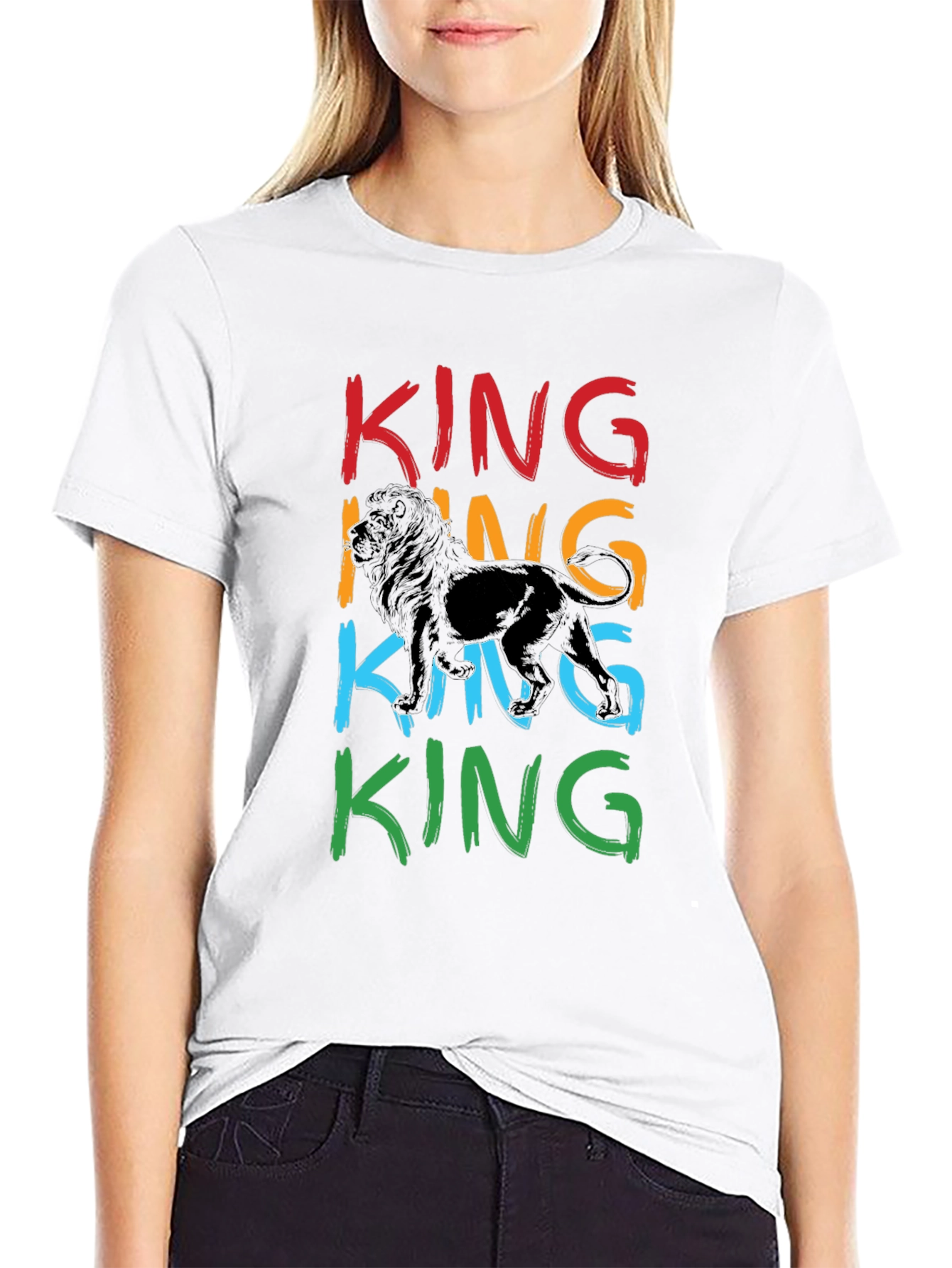 King Lion Graphic Print Mens T-Shirt