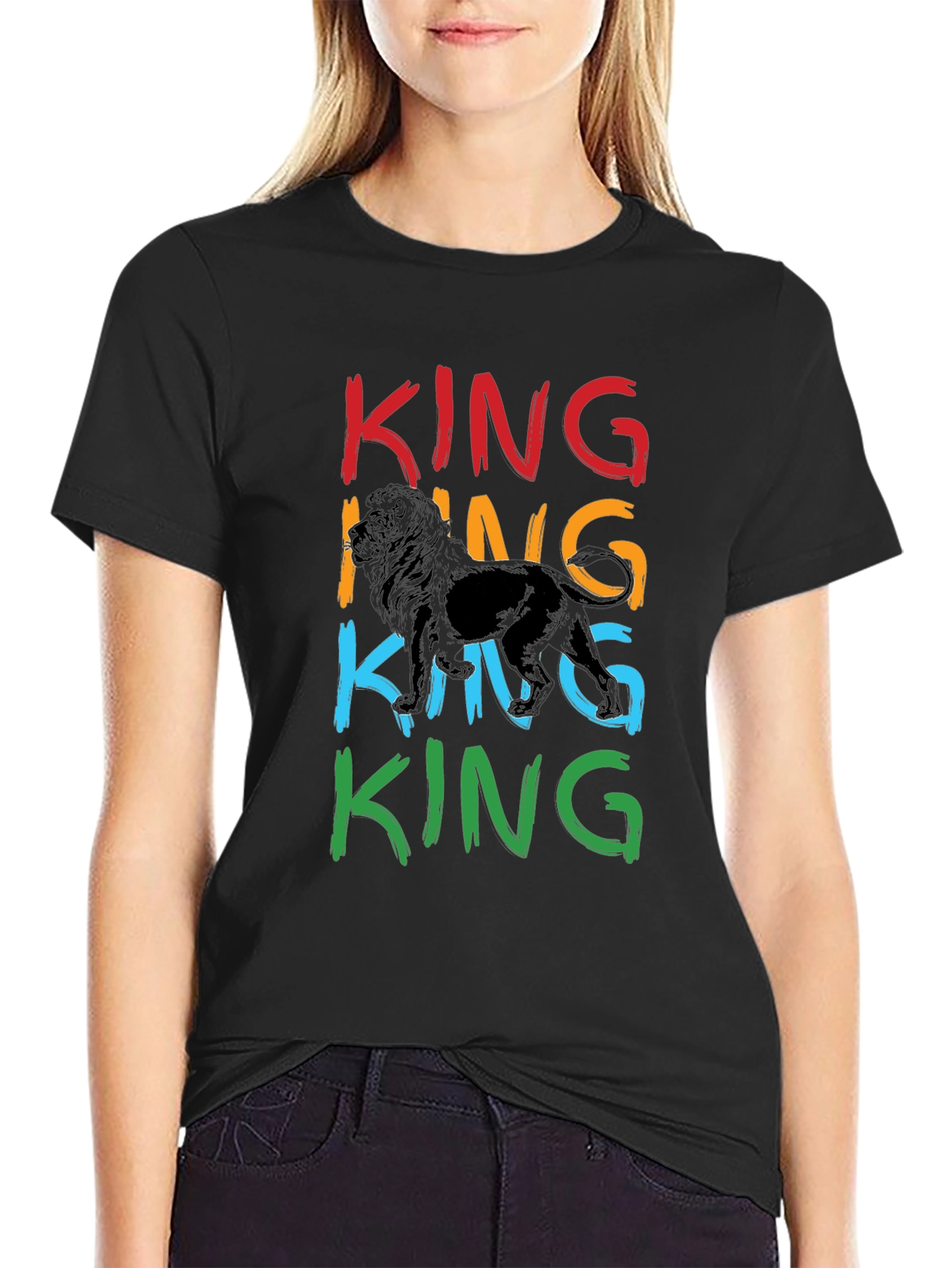 King Lion Graphic Print Mens T-Shirt