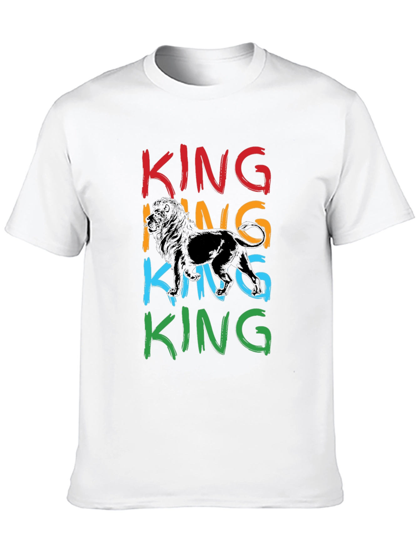 King Lion Graphic Print Mens T-Shirt