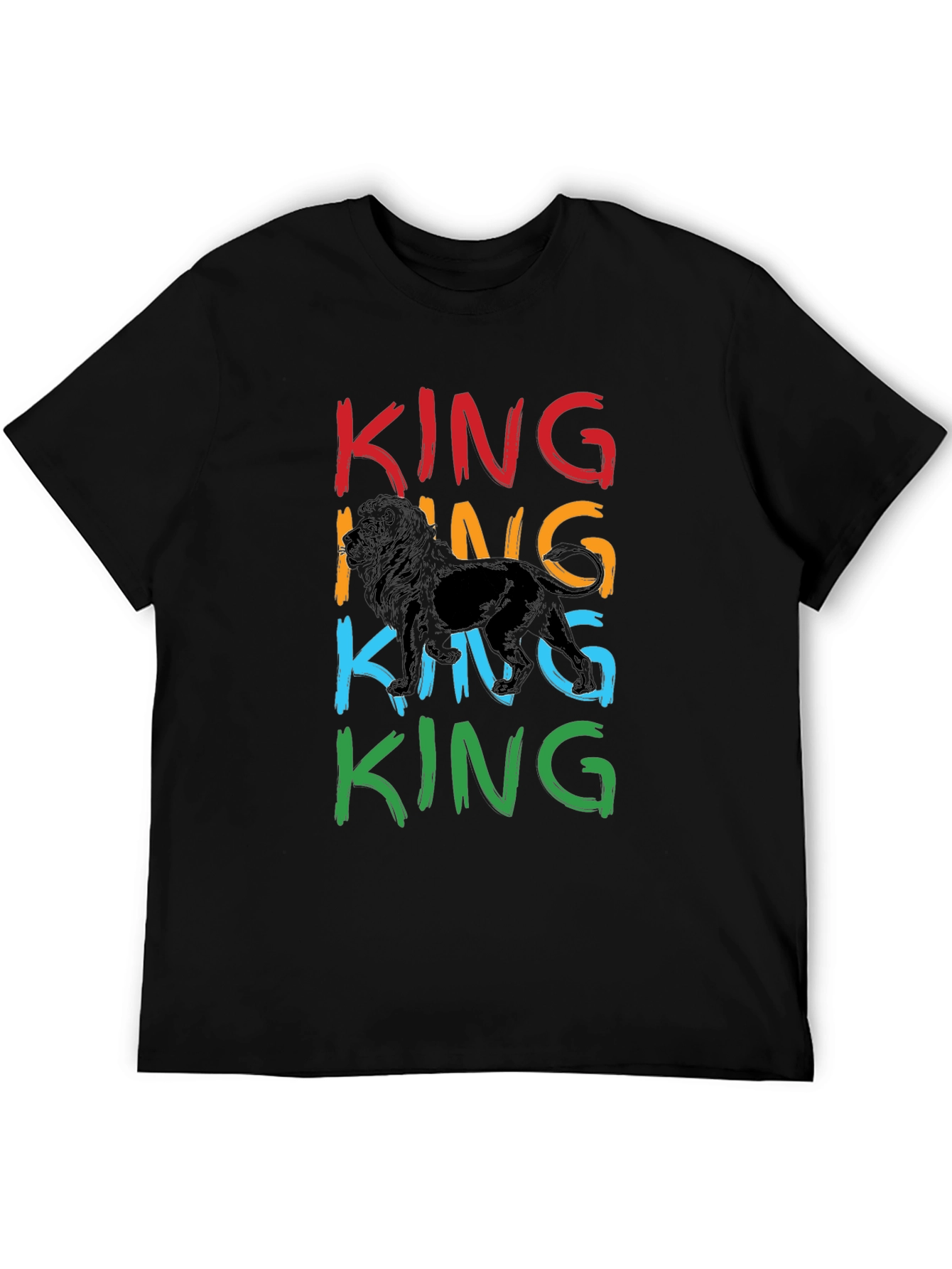 King Lion Graphic Print Mens T-Shirt