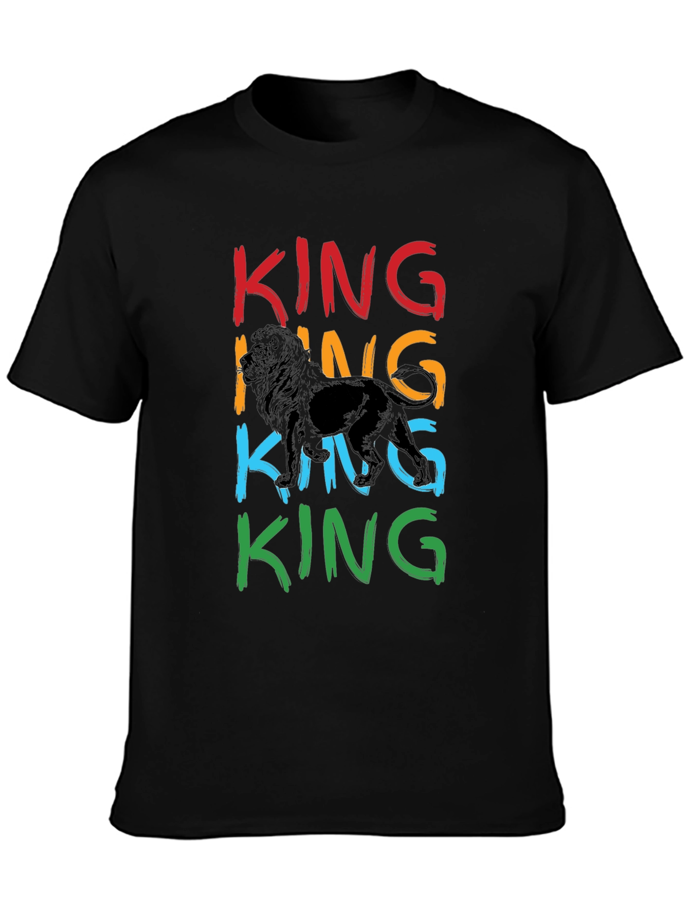 King Lion Graphic Print Mens T-Shirt