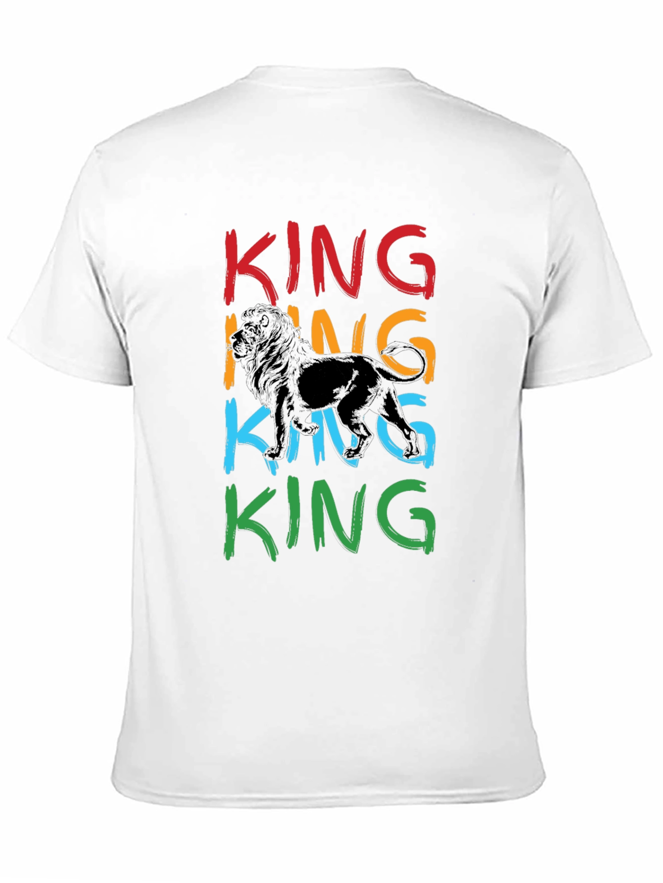 King Lion Graphic Print Mens T-Shirt