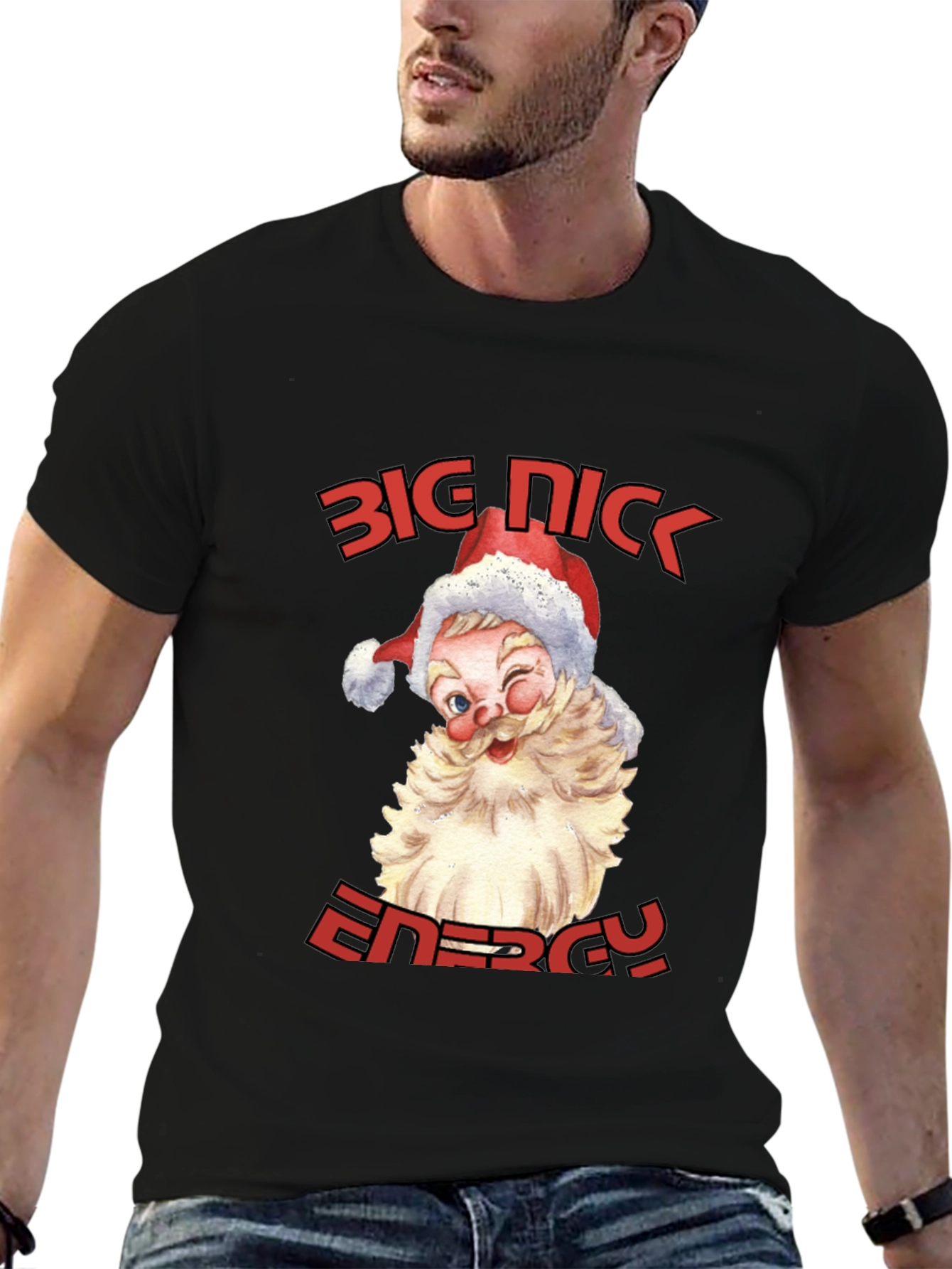 Big Nick Energy Santa Graphic T-Shirt