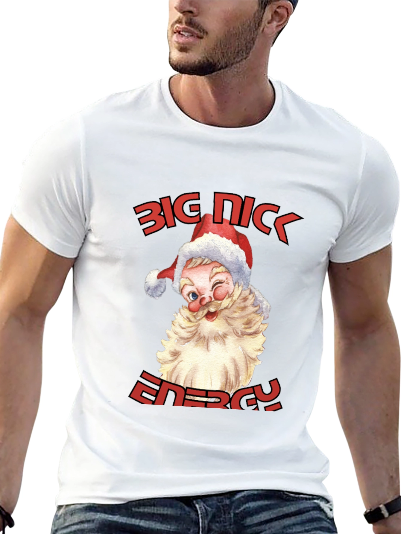 Big Nick Energy Santa Graphic T-Shirt