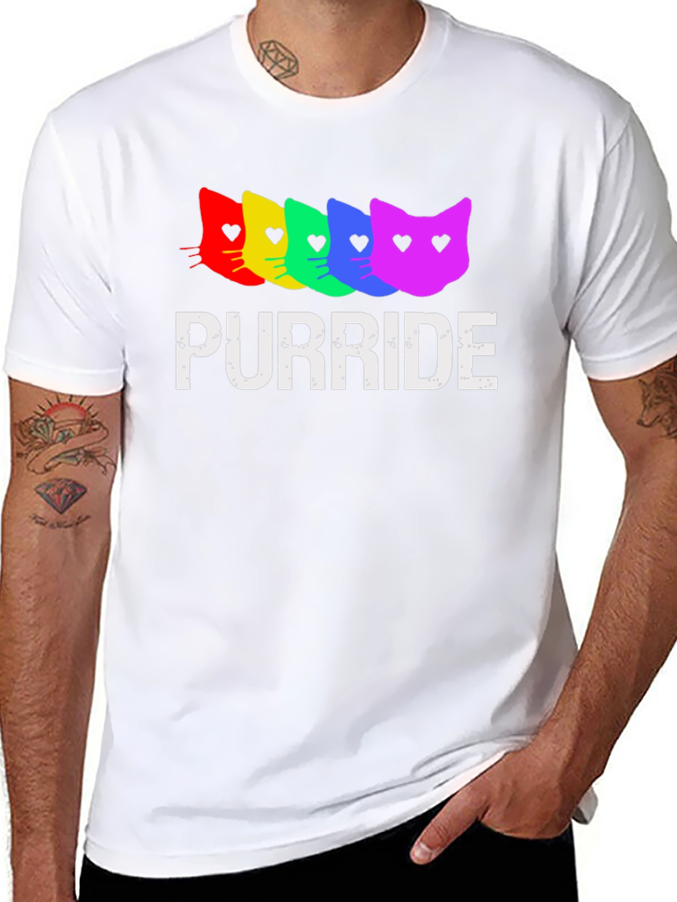 Purride Rainbow Cats T-Shirt - Pride Apparel