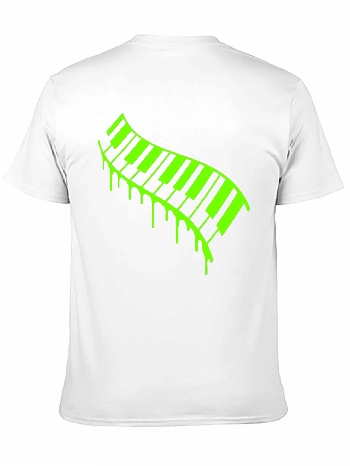Neon Drip Piano Keys T-Shirt - Musical Style