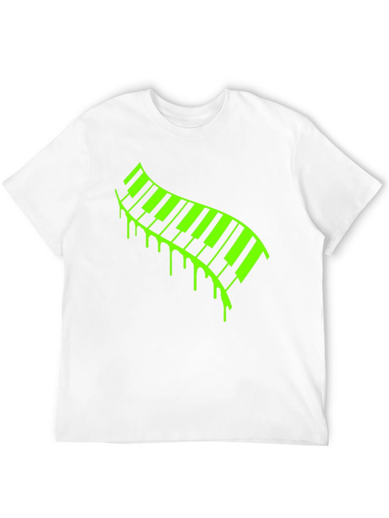 Neon Drip Piano Keys T-Shirt - Musical Style