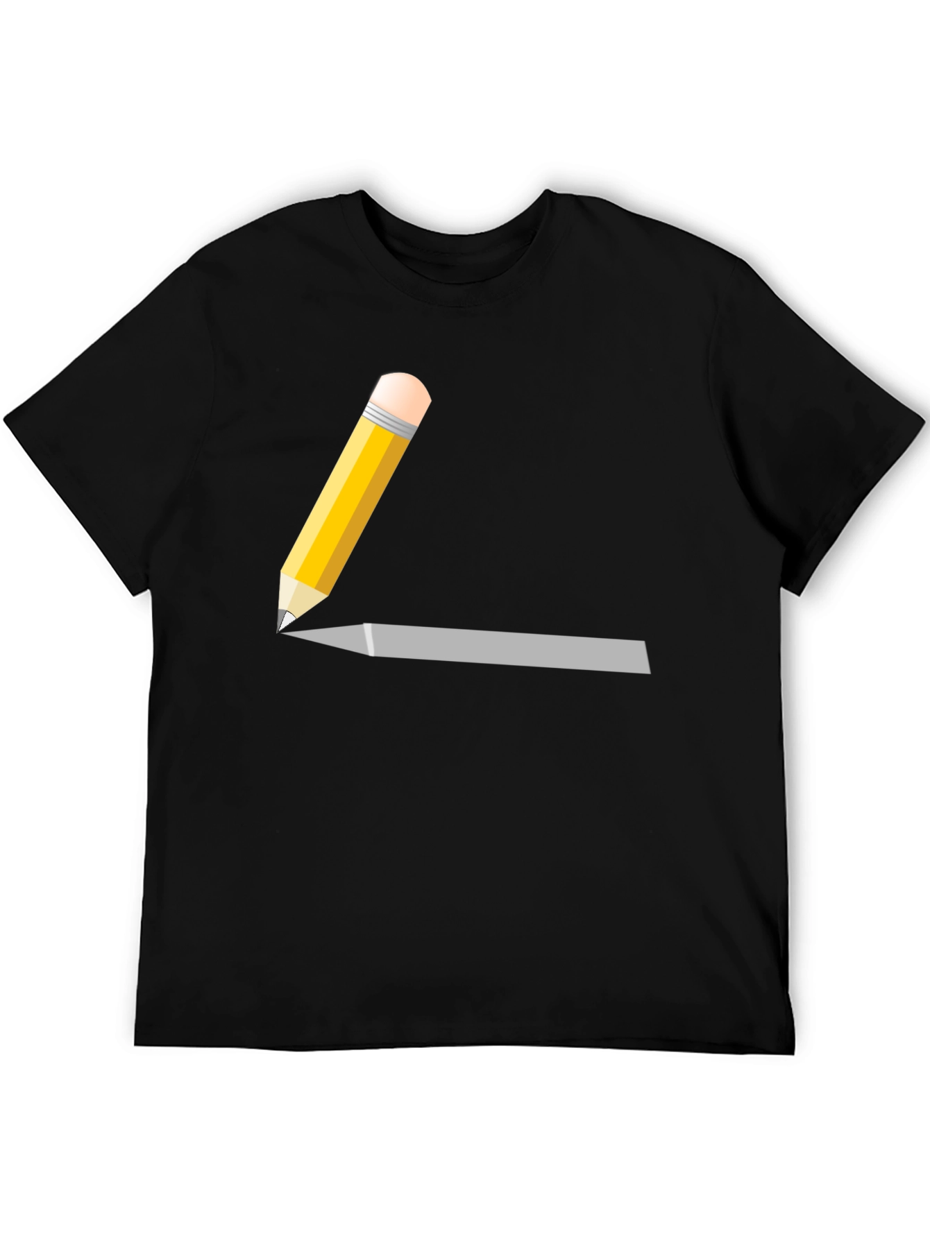 Pencil Graphic Black T-Shirt - Artsy Style