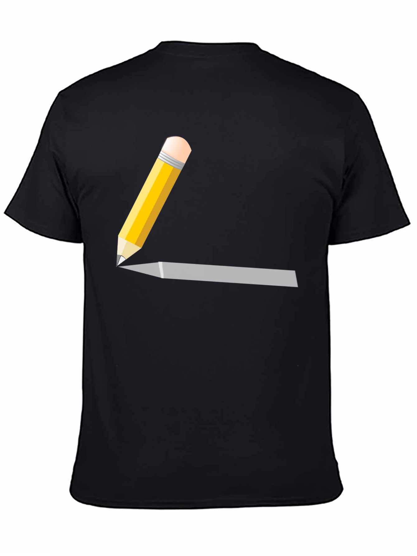 Pencil Graphic Black T-Shirt - Artsy Style