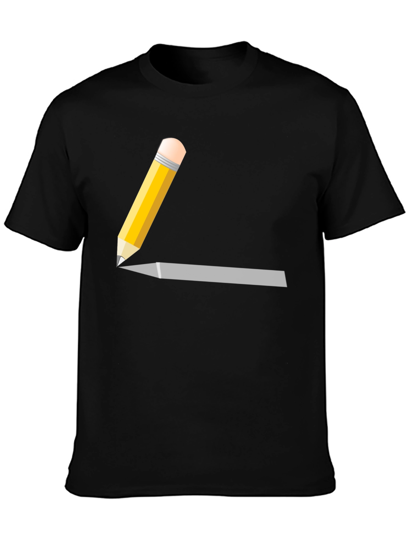 Pencil Graphic Black T-Shirt - Artsy Style