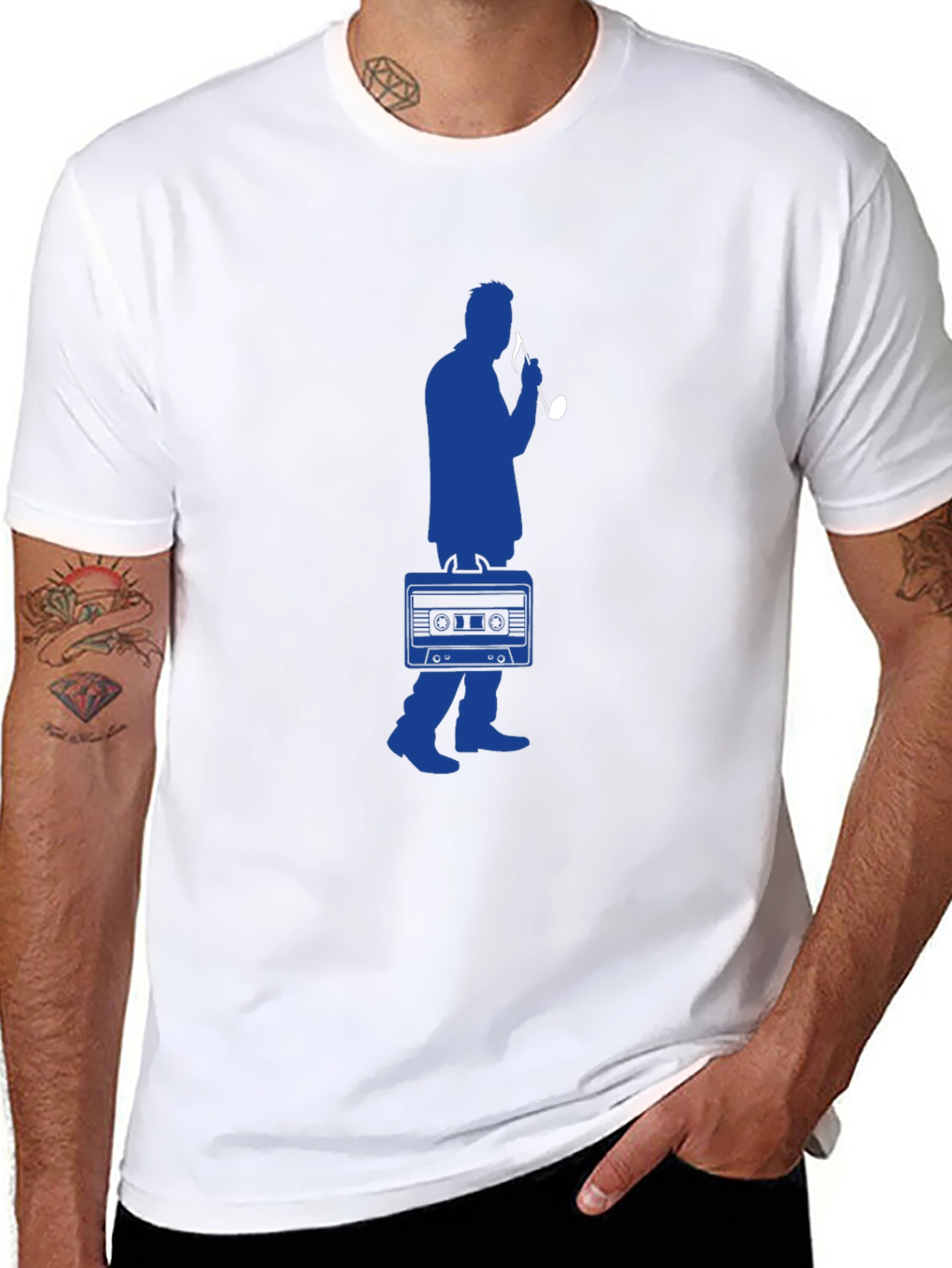 Retro Music Lover Tee - Cassette Player Graphic T-Shirt