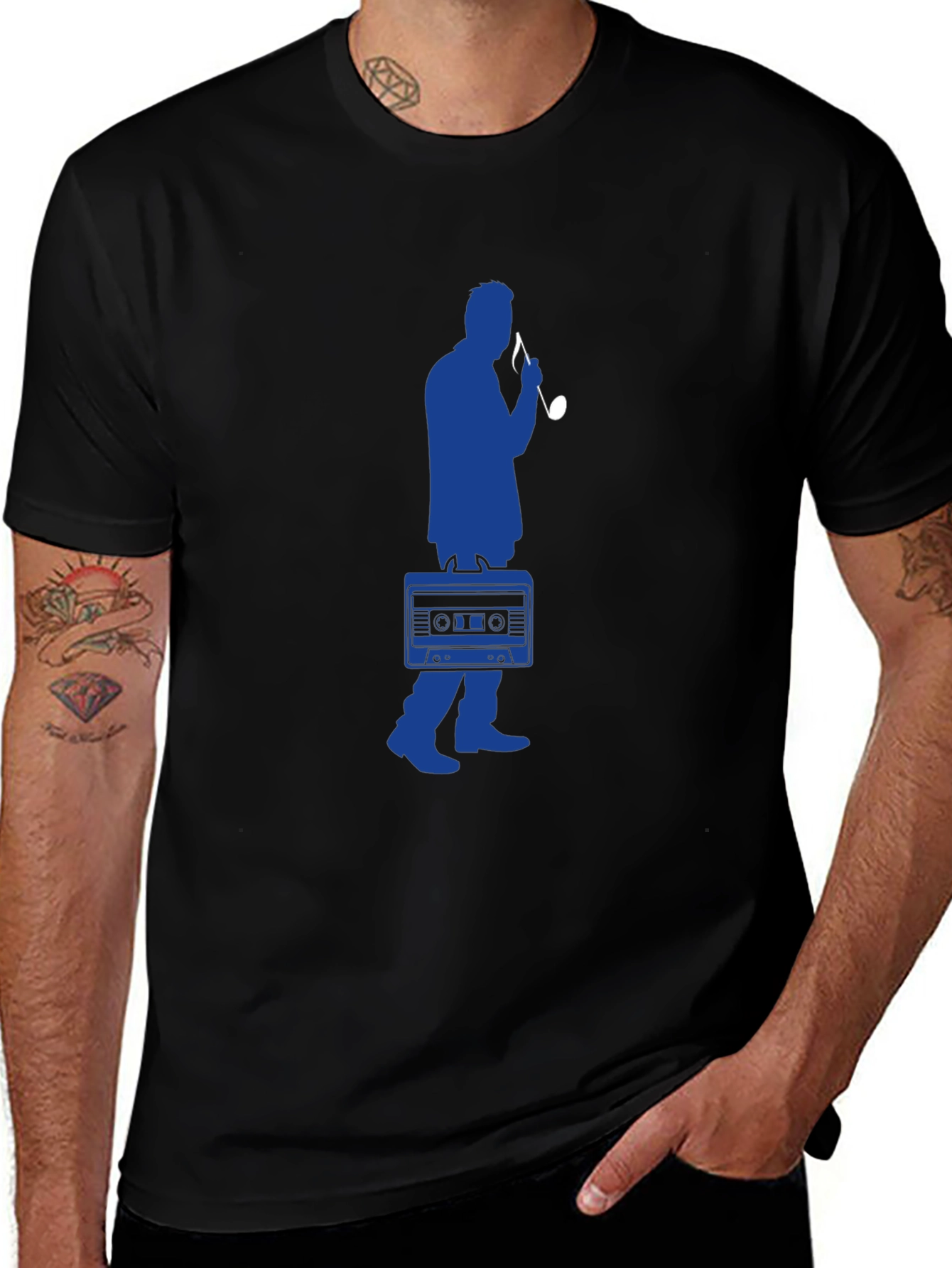 Retro Music Lover Tee - Cassette Player Graphic T-Shirt