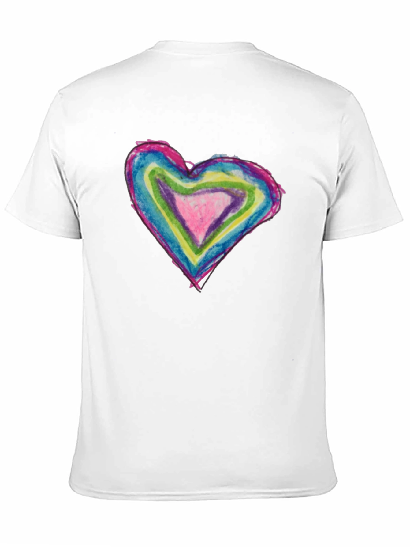 Rainbow Heart Tee - Unique Graphic T-Shirt