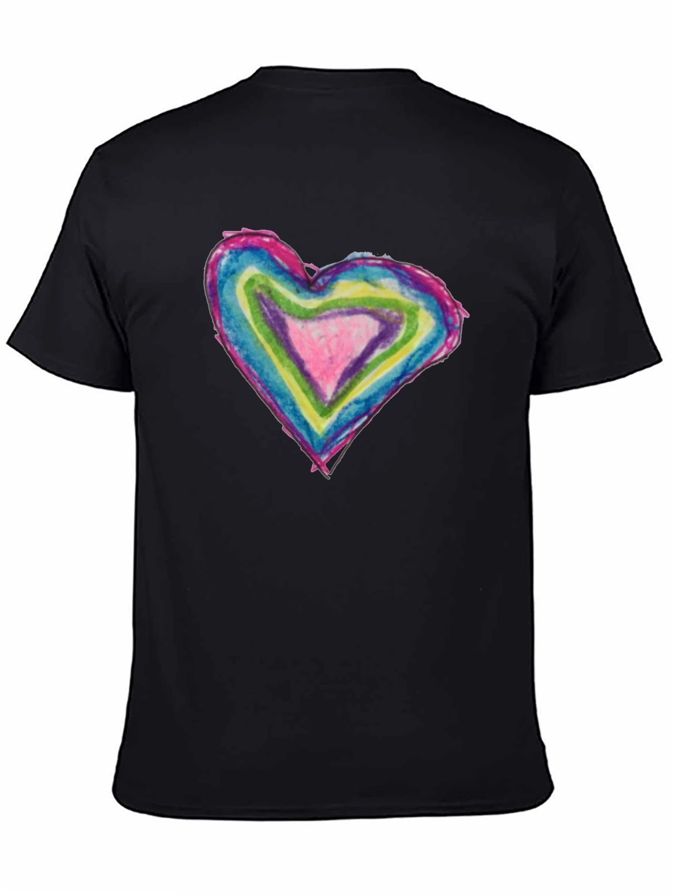 Rainbow Heart Tee - Unique Graphic T-Shirt