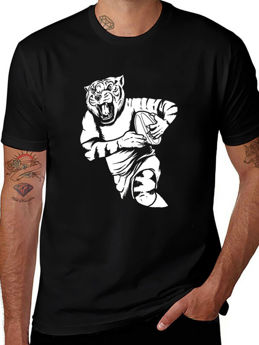 Black Tiger Rugby Graphic T-Shirt
