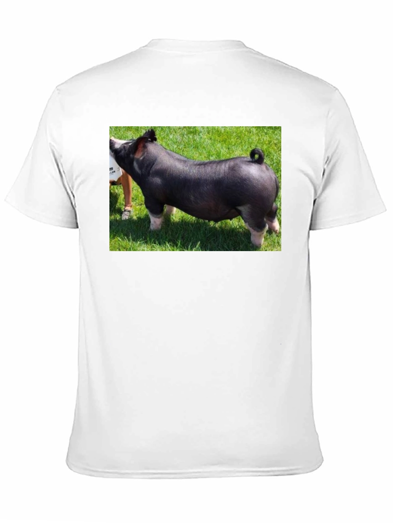 Black T-Shirt with Pig Graphic Tee