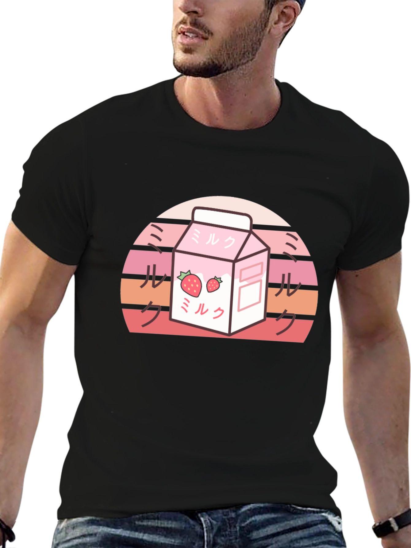 Strawberry Milk T-Shirt - Retro Vaporwave Aesthetic