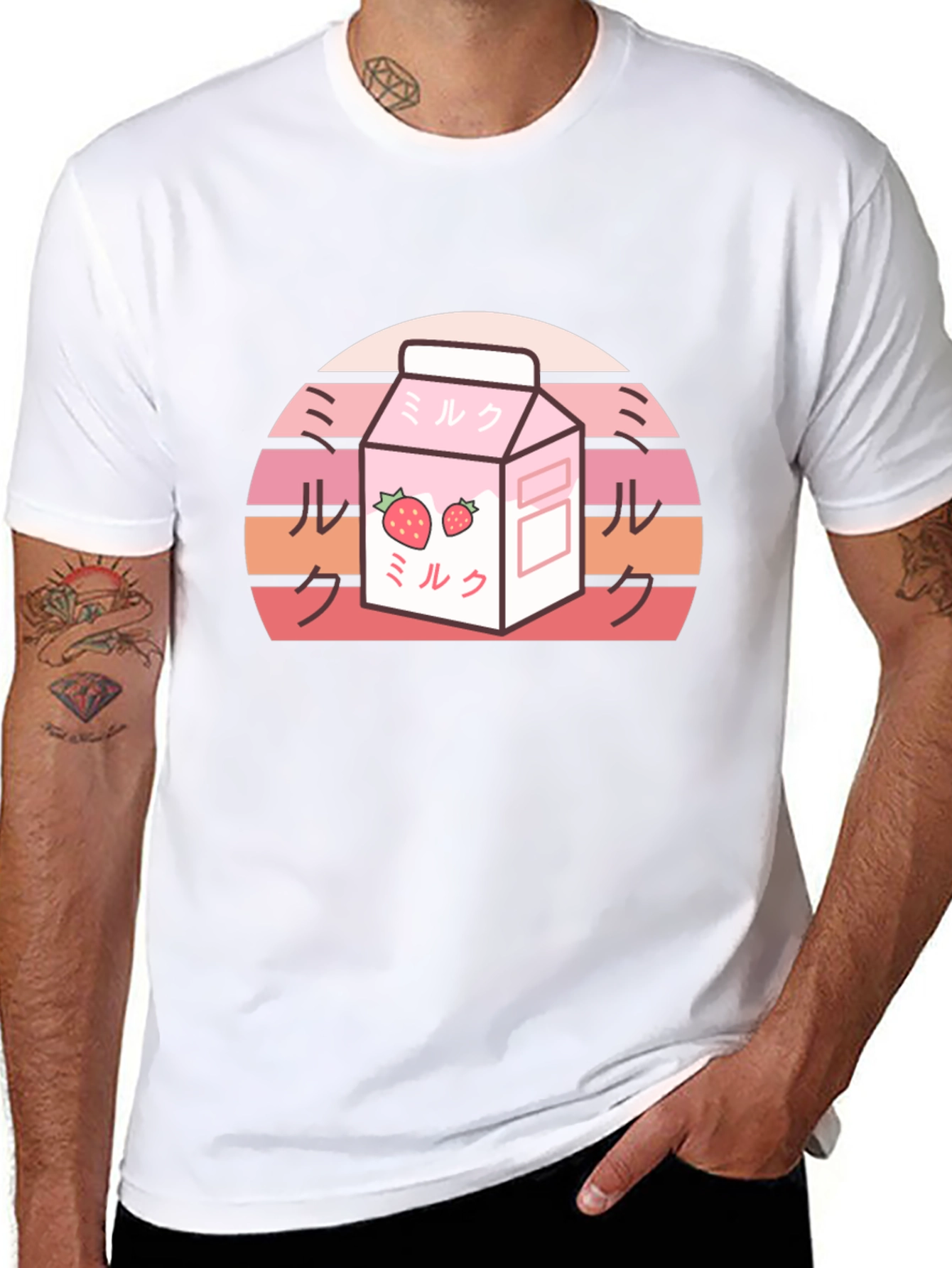 Strawberry Milk T-Shirt - Retro Vaporwave Aesthetic