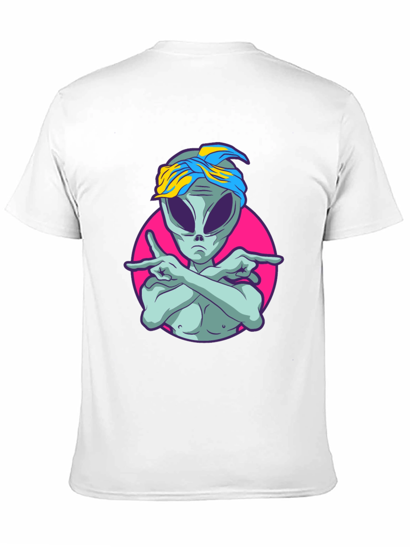 Alien Rapper Graphic T-Shirt - Black