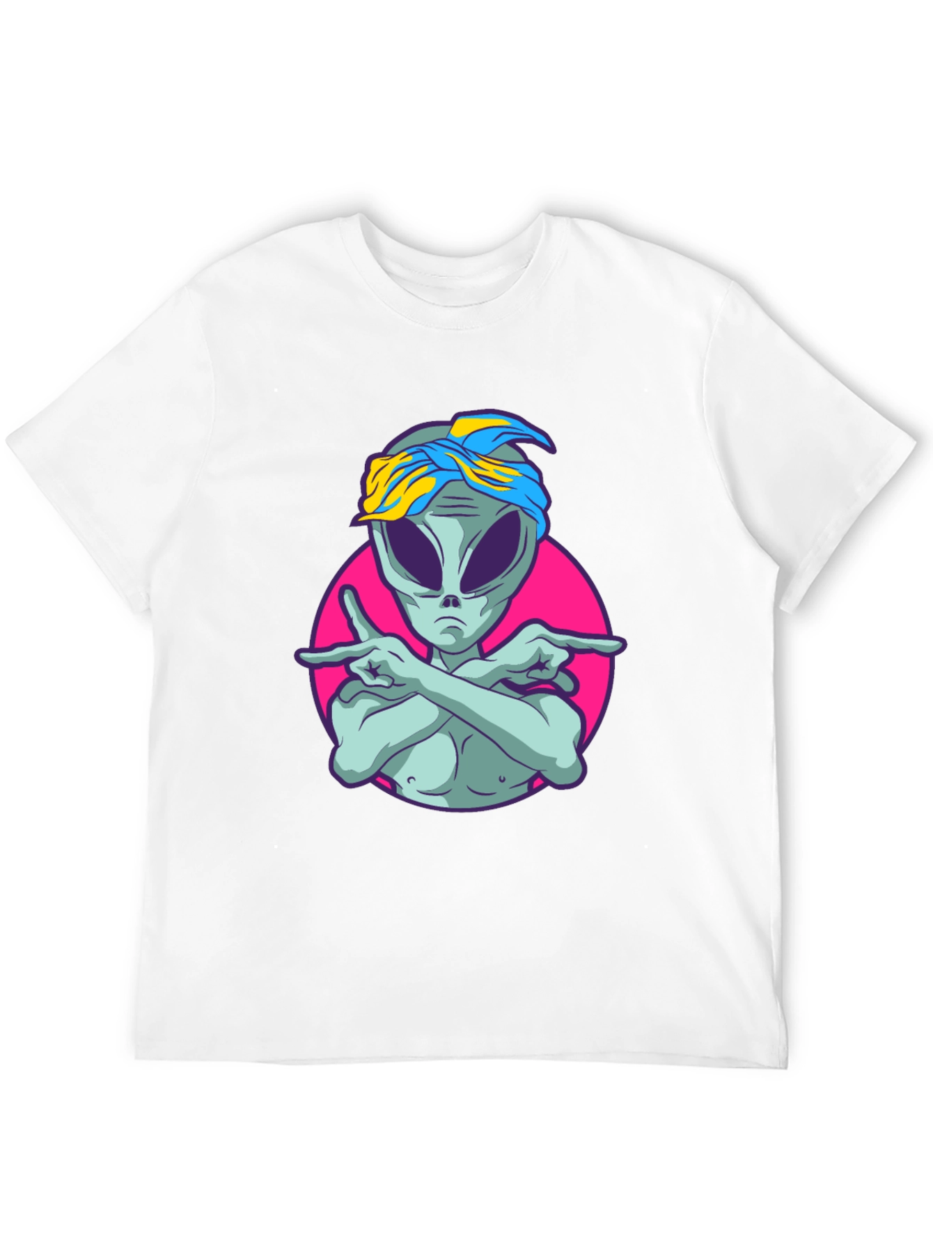 Alien Rapper Graphic T-Shirt - Black