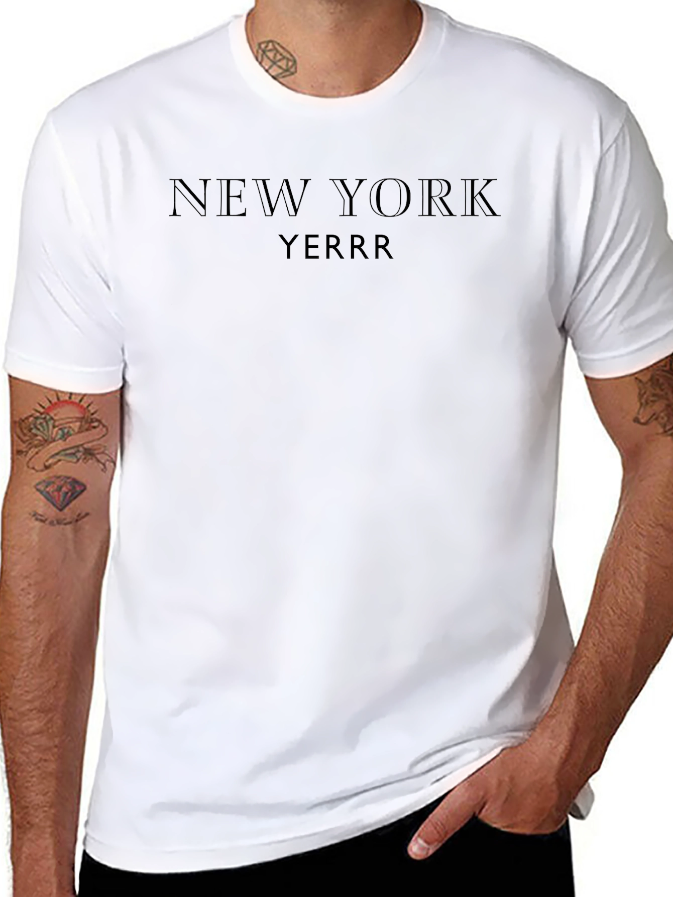 New York YERRR Graphic Tee - Classic Black