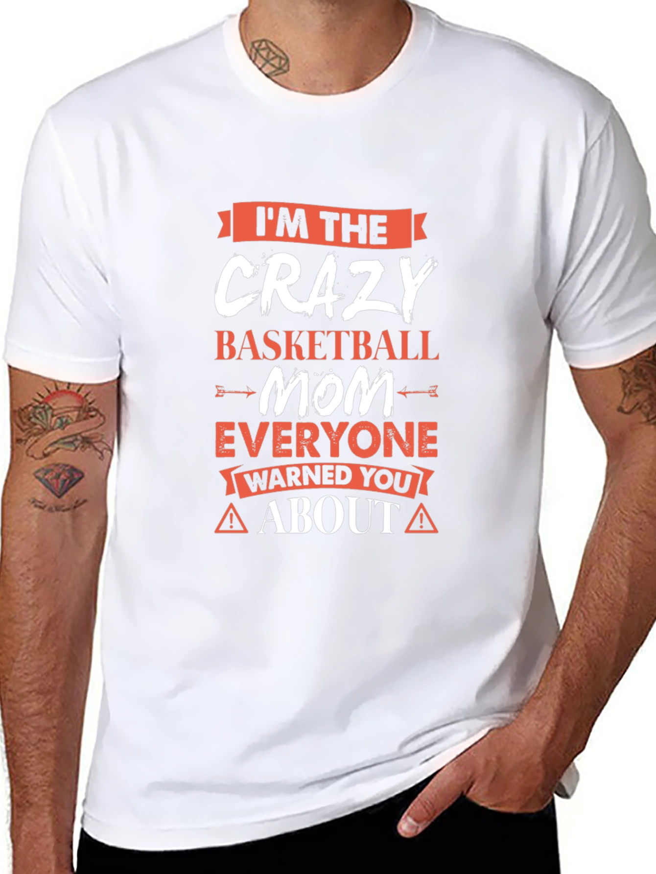 Crazy Basketball Mom Graphic T-Shirt