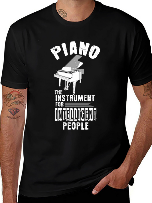 Piano Intelligent People Graphic T-Shirt
