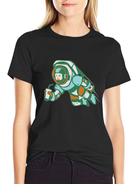 Astronaut Sipping Graphic Tee - Black