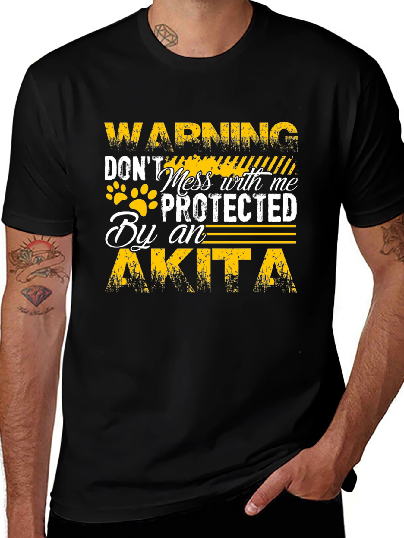 Warning Protected By An Akita T-Shirt